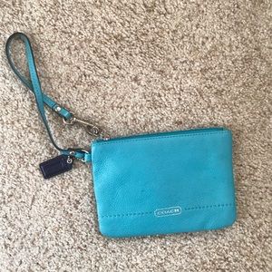 Coach Blue Wristlet